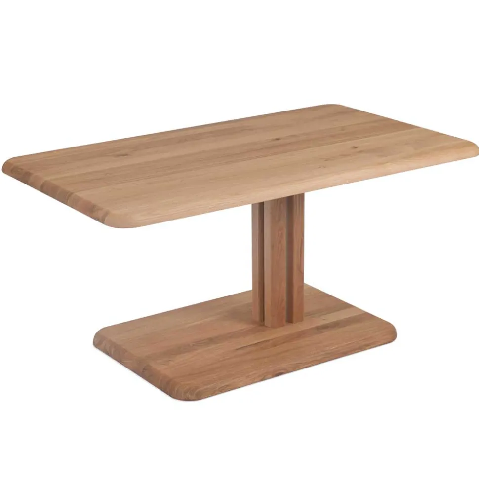 Höhenverstellbarer Couchtisch aus Wildeiche Bianco - Cary