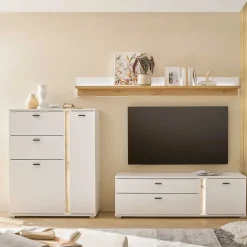 Highboard & TV Lowboard & Wandboard Set - Racelyn (dreiteilig)