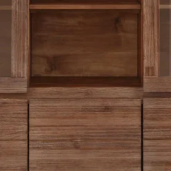Highboard aus Akazie Massivholz und Glas - Ruffes