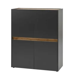 Highboard in Anthrazit & Wildeiche Dekor - Ahilav