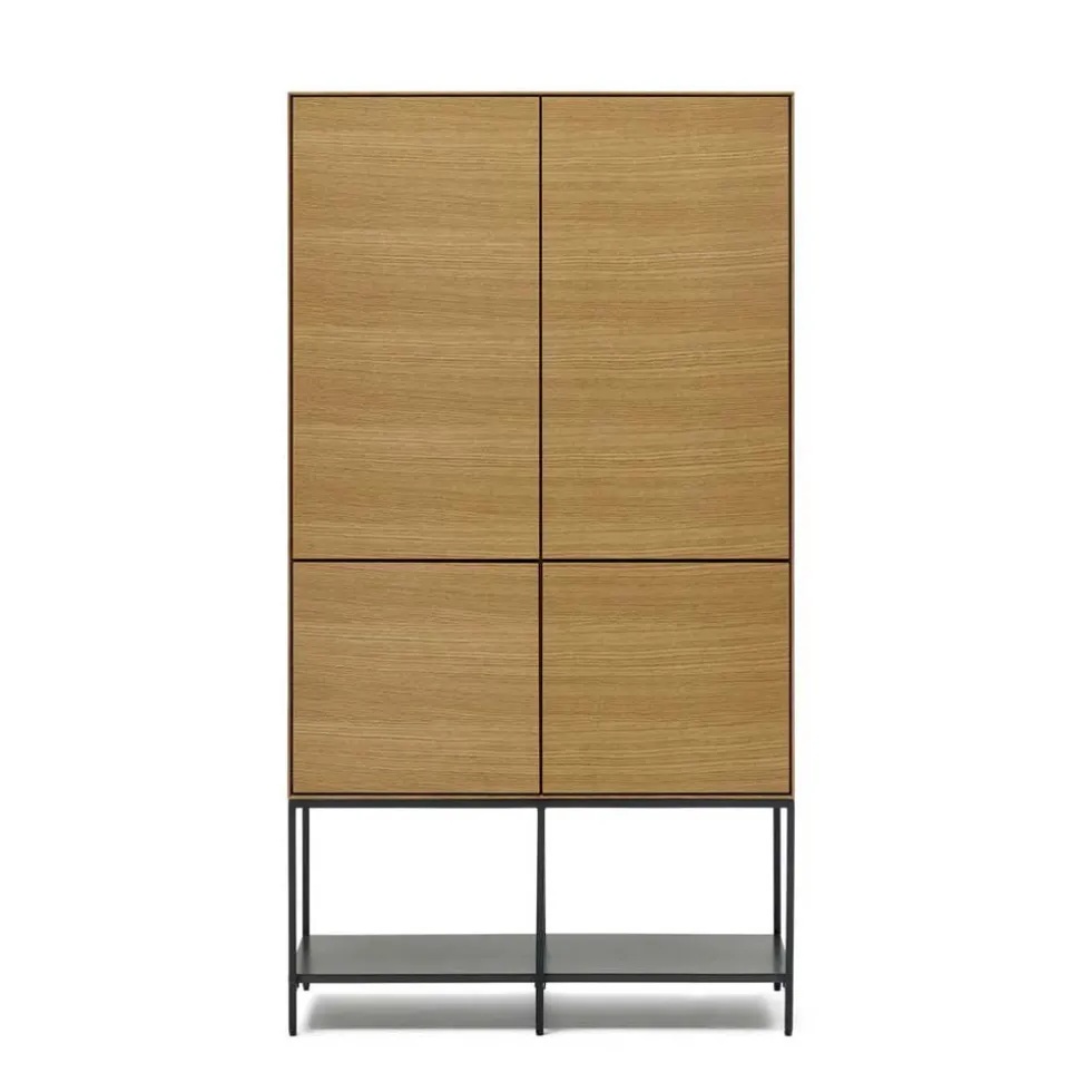 Highboard in Eichefarben und Anthrazit - Utperio