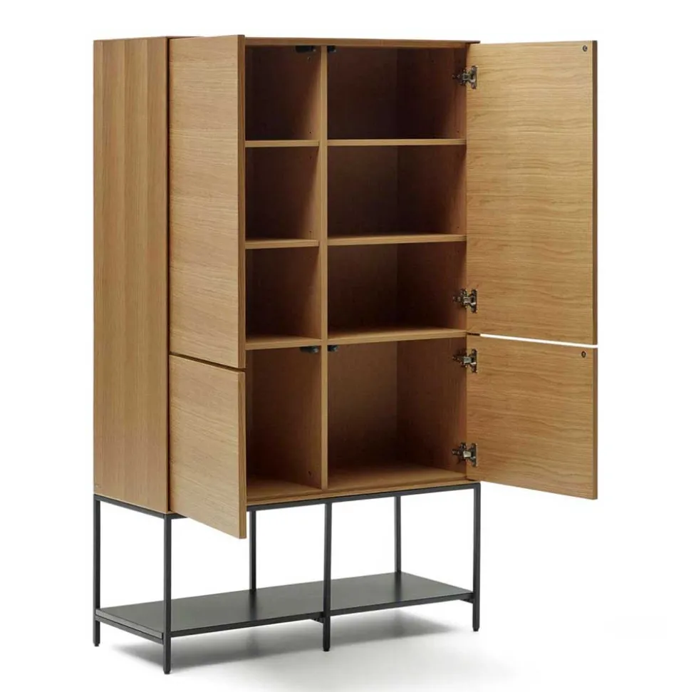 Highboard in Eichefarben und Anthrazit - Utperio