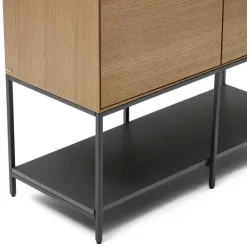 Highboard in Eichefarben und Anthrazit - Utperio