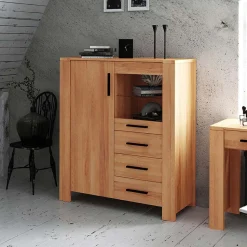 Highboard Kommode Mosniak aus Kernbuche Massivholz
