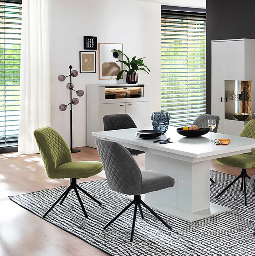 Highboard mit Glas Klappe & zwei Türen - Apulco