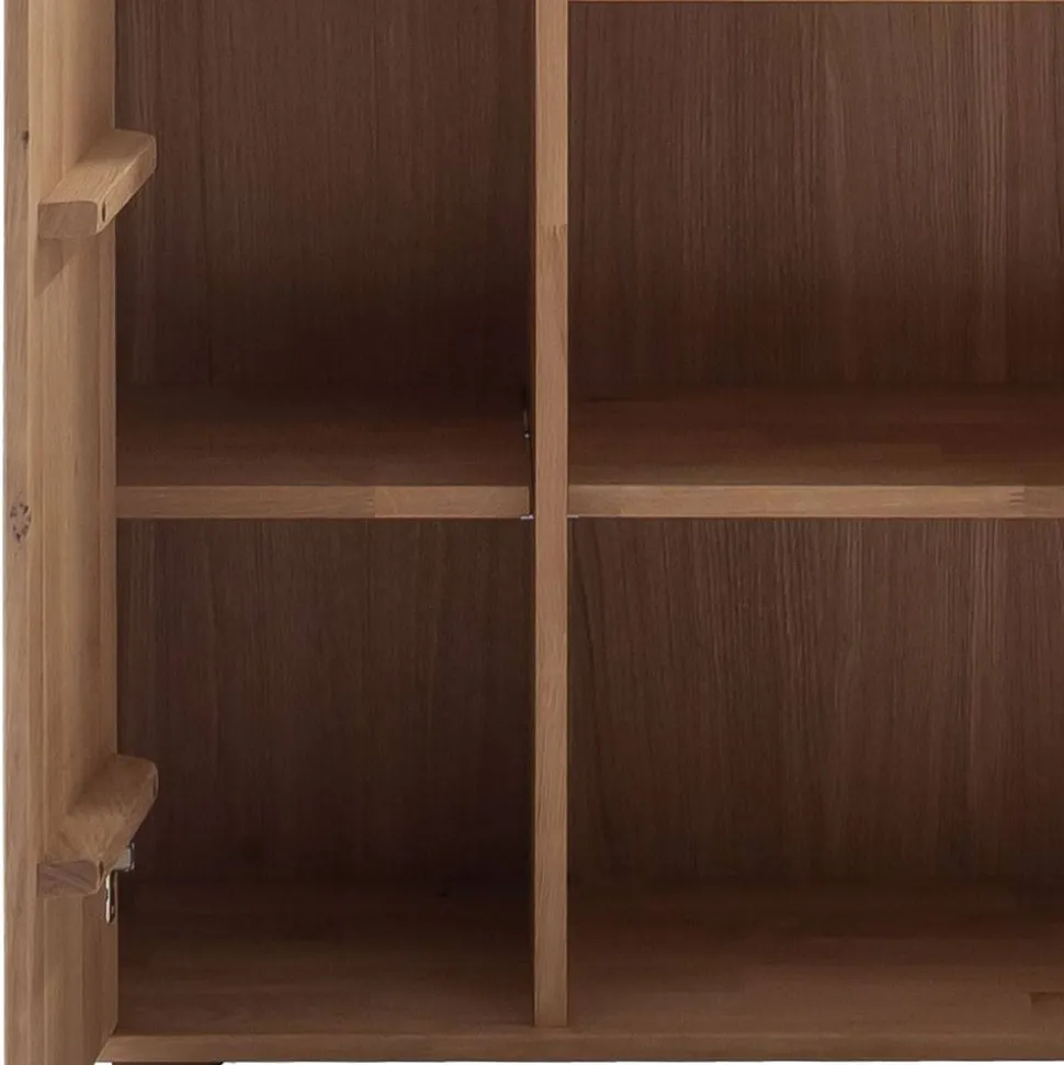 Highboard Vitrine in Asteiche Hell - Azzurian