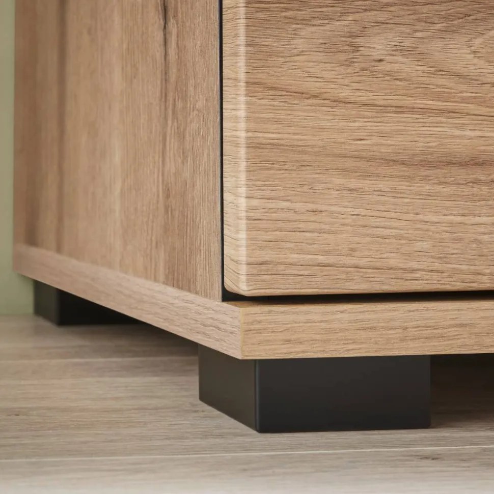 Highboard Vitrine in Eiche Dekor - Brocus