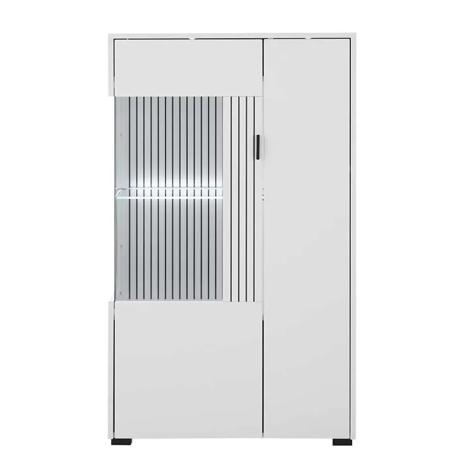 Highboard-Vitrine in Weiß - Dualkos