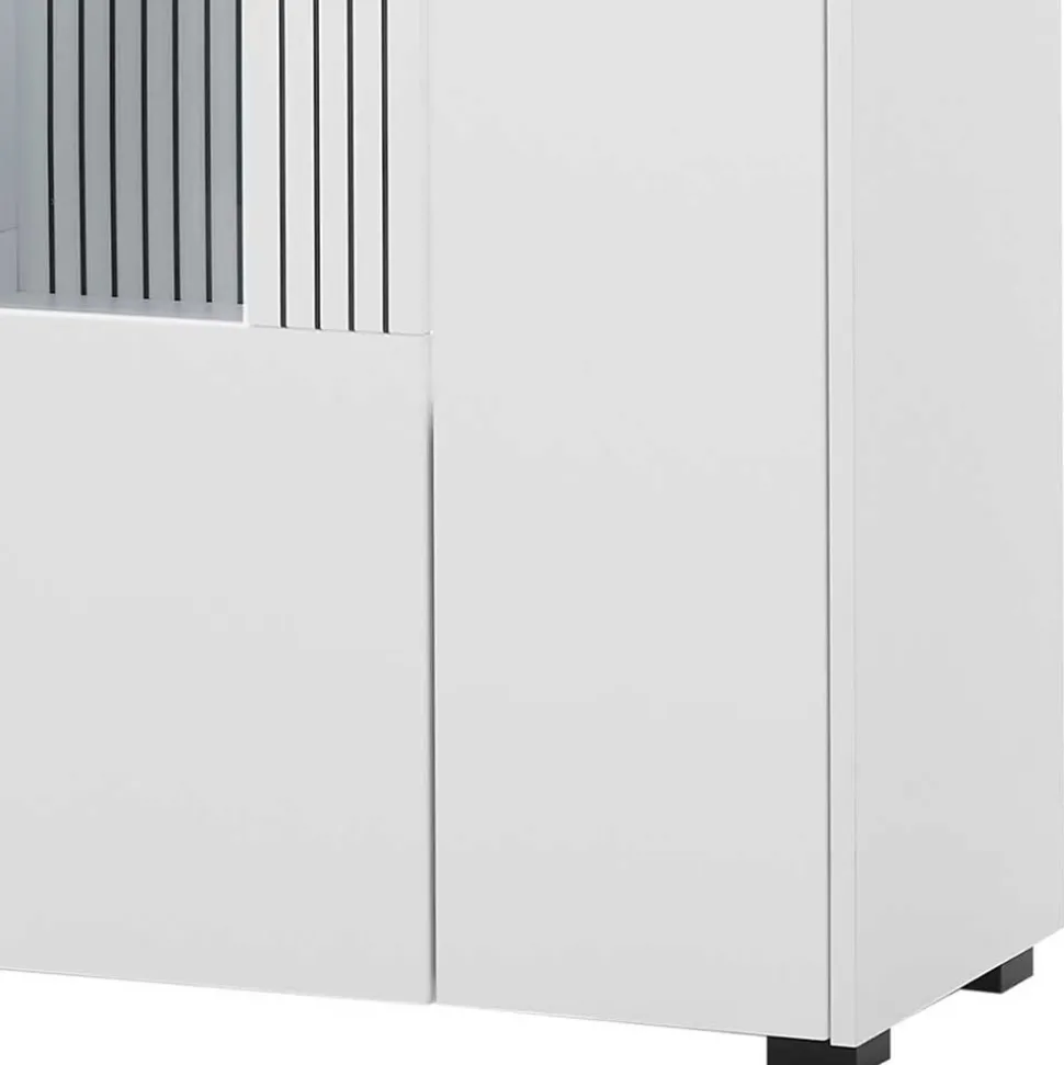 Highboard-Vitrine in Weiß - Dualkos