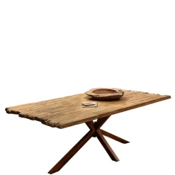 Hingucker Esstisch aus rustikalem Recyclingholz - Nadeles