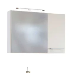 Hänge-Badmöbel in Weiß Wildeiche - Enwicos (dreiteilig)