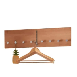 Hängegarderobe aus Buche Massivholz und Metall - Shimousa