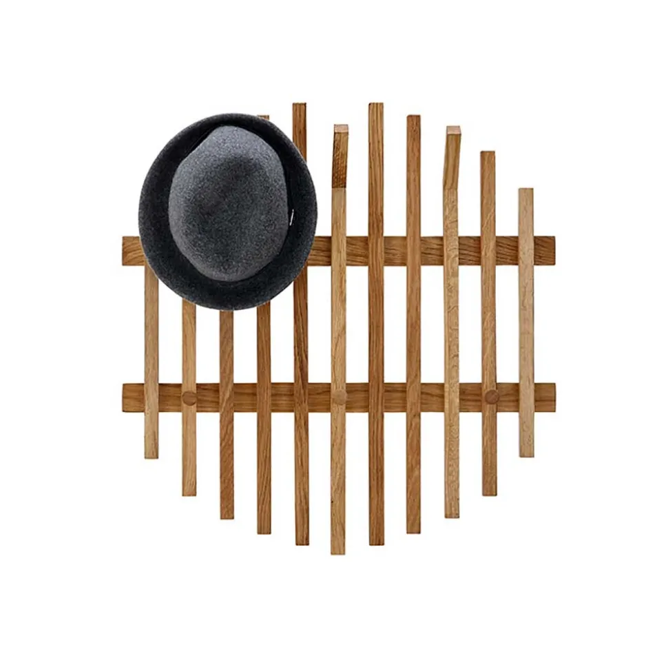 Hänge-Garderobe aus Eichenholz Leisten - Gangizo