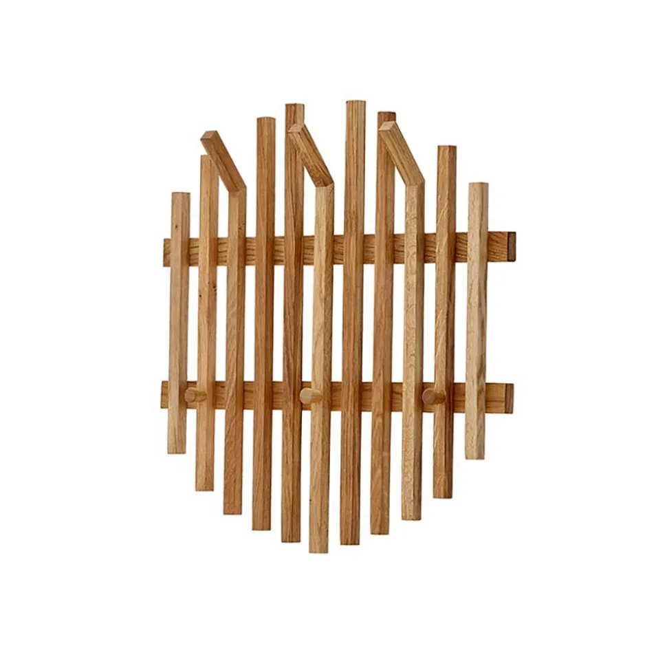 Hänge-Garderobe aus Eichenholz Leisten - Gangizo