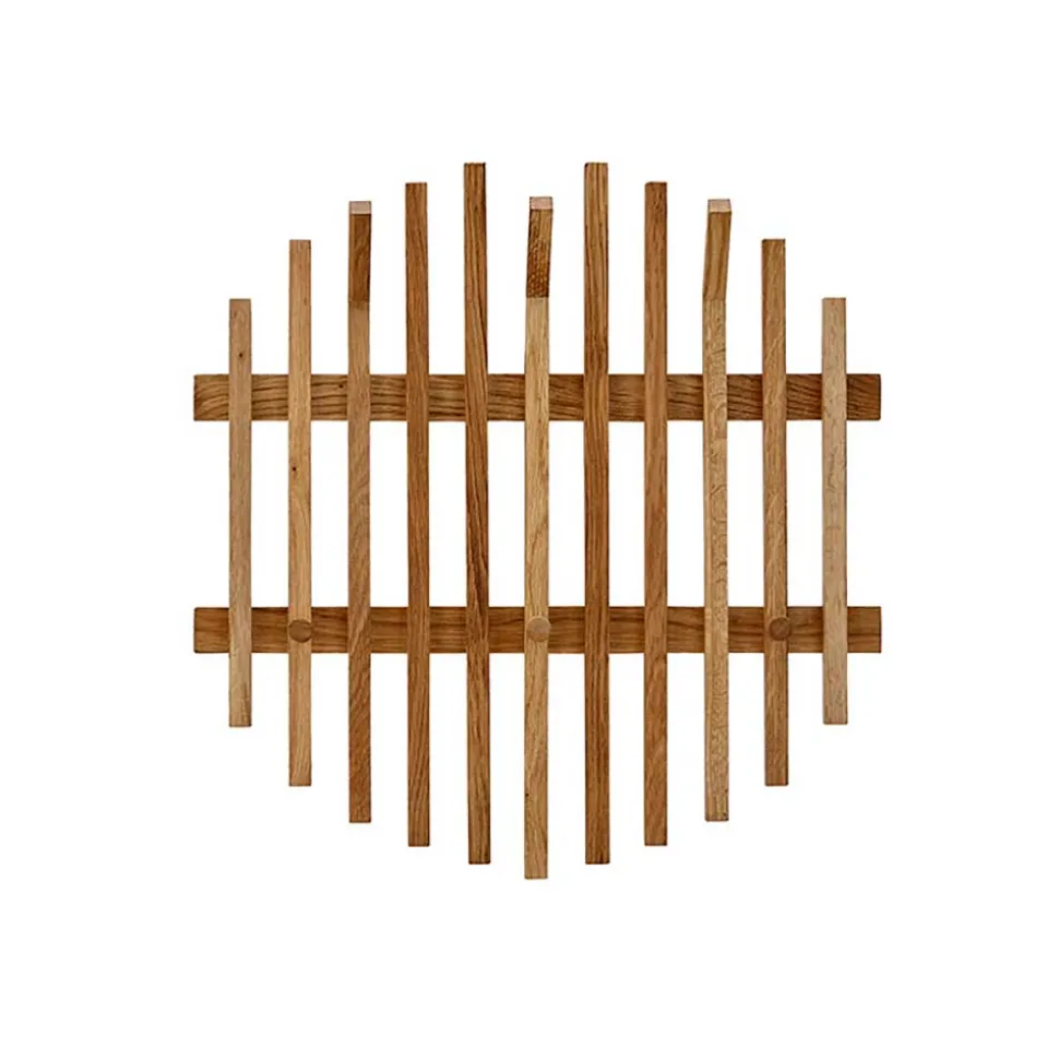 Hänge-Garderobe aus Eichenholz Leisten - Gangizo