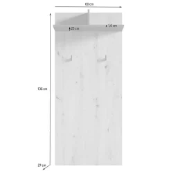 Hängegarderobe in Altholz Optik - Oktaria