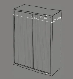 Hänge-Highboard mit Doppeltür - Fredellia