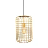 Hängelampe aus Gitter-Lampenschirm in Gold - Salmasion