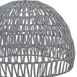 Hängeleuchte aus grauem Kordelgeflecht - Elfrid