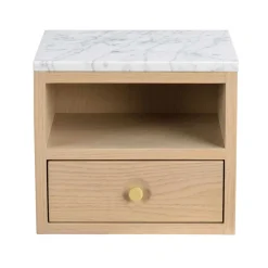 Hänge-Nachtkommode in Eiche White Wash - Loppa