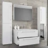 Hängende Badmöbel in Weiß als Set - Ipsum (vierteilig)