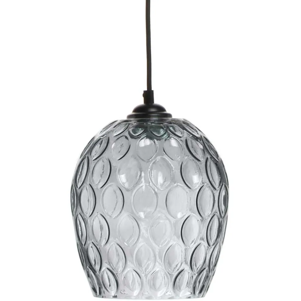 Hängende Designlampe aus Glas in Grau - Cavan