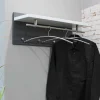 Hängende Garderobe Anin in Weiß Grau