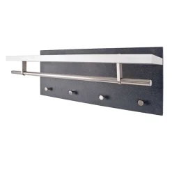 Hängende Garderobe Anin in Weiß Grau