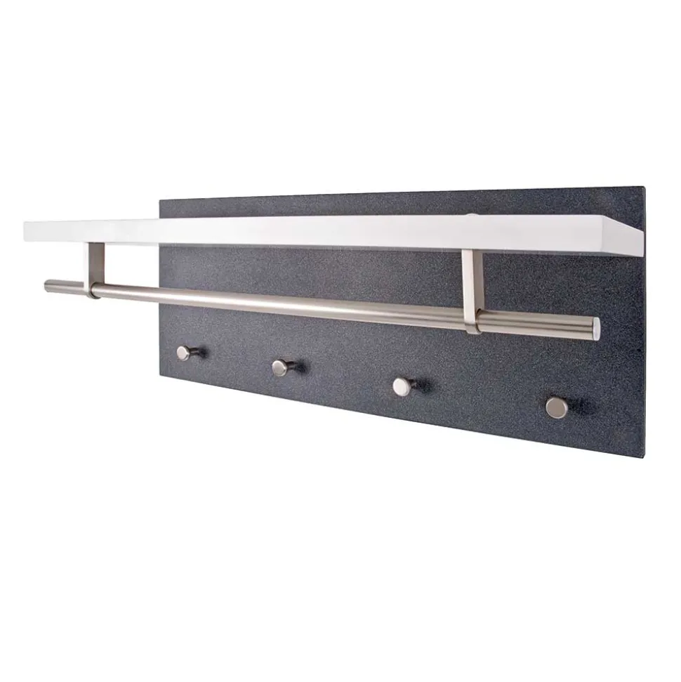 Hängende Garderobe Anin in Weiß Grau