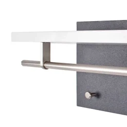 Hängende Garderobe Anin in Weiß Grau