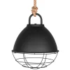 Hängende Industrial Lampe in Schwarz Metall - Rock