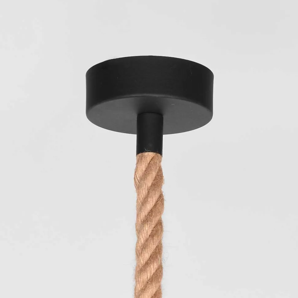 Hängende Industrial Lampe in Schwarz Metall - Rock