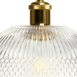 Hängende Lampe in Grau Schirm aus Glas - Marciano