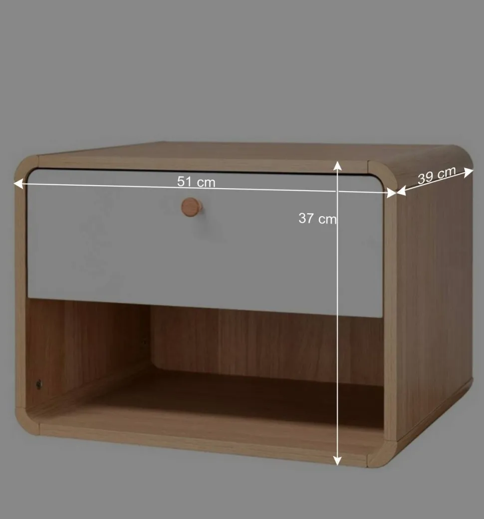 Hängende Nachtkonsole im Skandi Design - Jendren