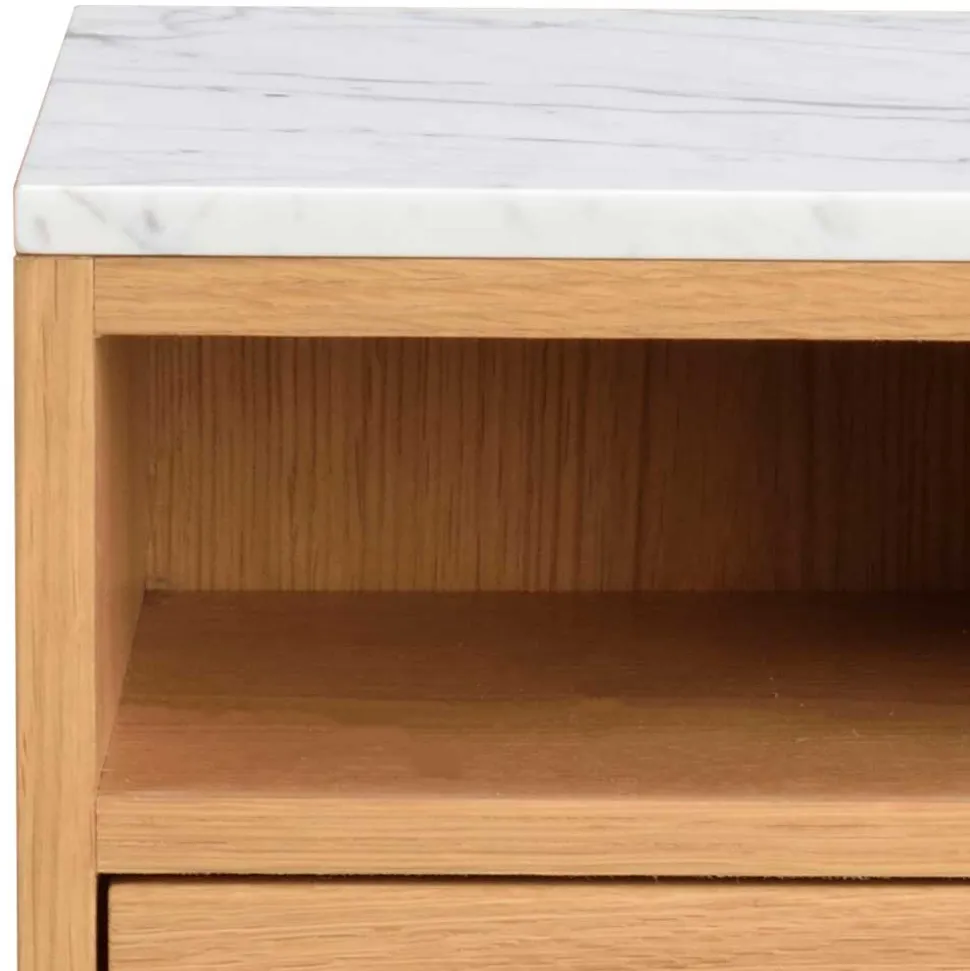 Hängende Nachtkonsole mit Fach & Schublade - Sanyra