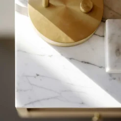 Hängende Nachtkonsole mit Fach & Schublade - Sanyra