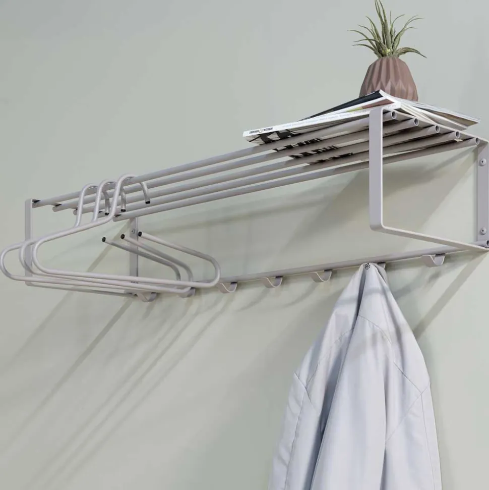Hängende Stahlgarderobe in Taupe - Satroni