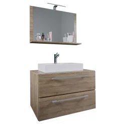 Hängender Bad Waschplatz modern - Caleena (zweiteilig)