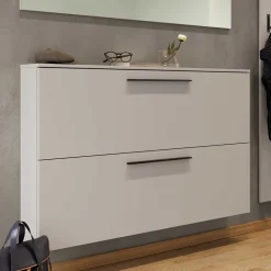 Hängender Schuhklappenschrank in Hellgrau - Orica