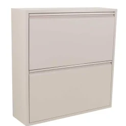 Hängender Schuhschrank in Taupe aus Stahl - Ruven