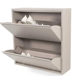 Hängender Schuhschrank in Taupe aus Stahl - Ruven