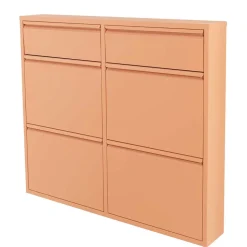 Hängender Schuhschrank in Terracotta - Manty