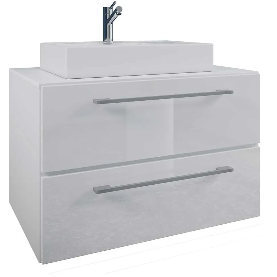 Hängendes Badezimmerset in Weiß - Ipsum (vierteilig)