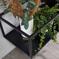 Hängendes TV Board aus Holz & Wiener Geflecht - Leiria