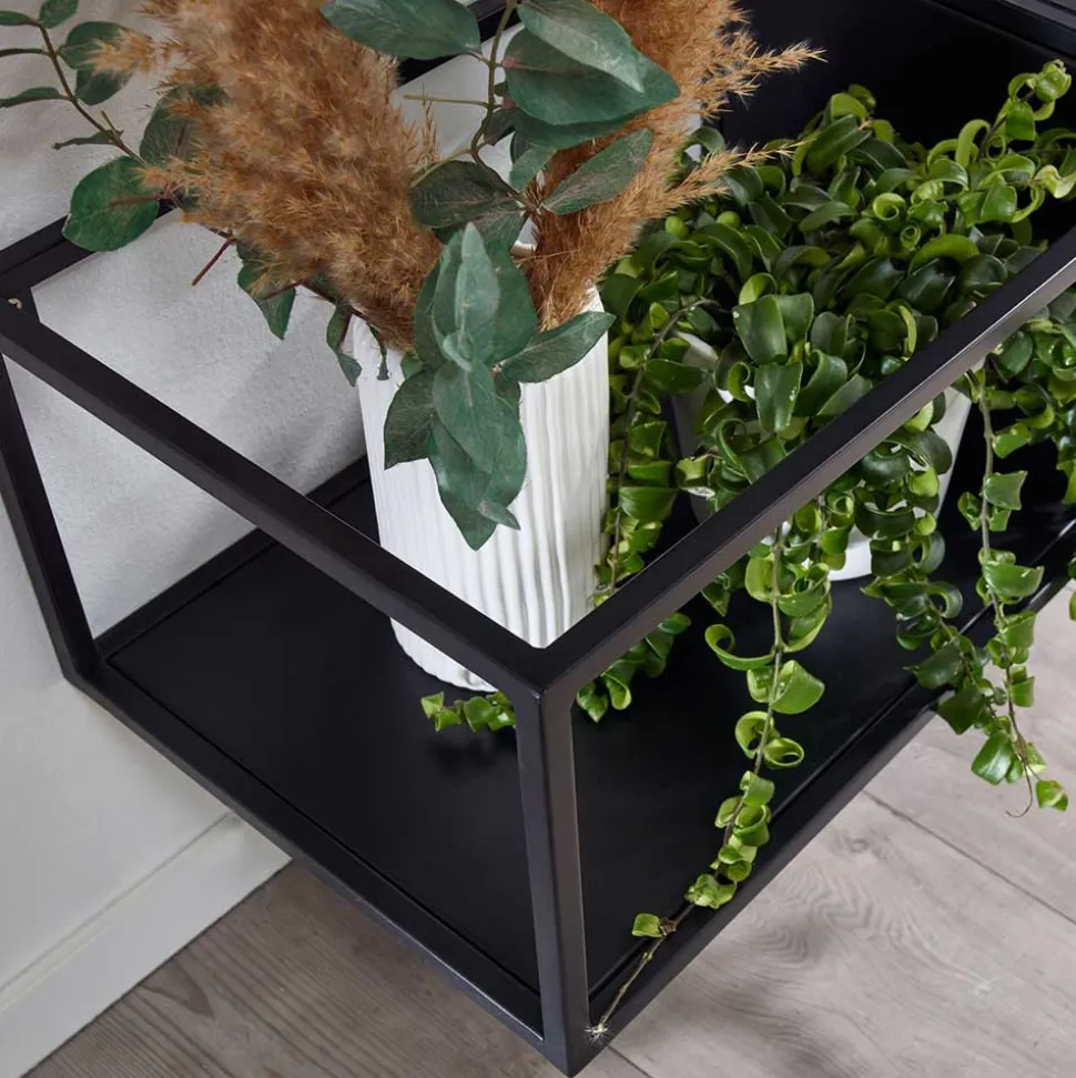 Hängendes TV Board aus Holz & Wiener Geflecht - Leiria