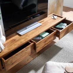 Hängendes TV Lowboard mit drei Schubladen - Baham