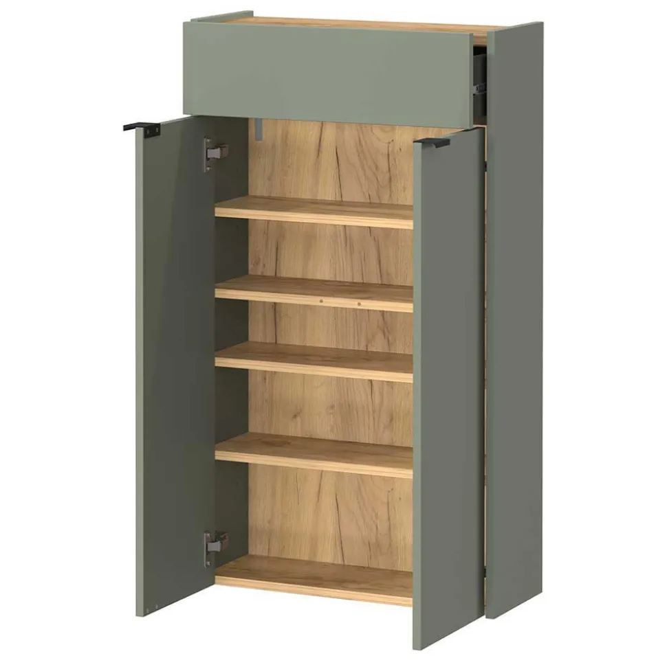 Hängendes Vertiko & runder Spiegel - Point (zweiteilig)