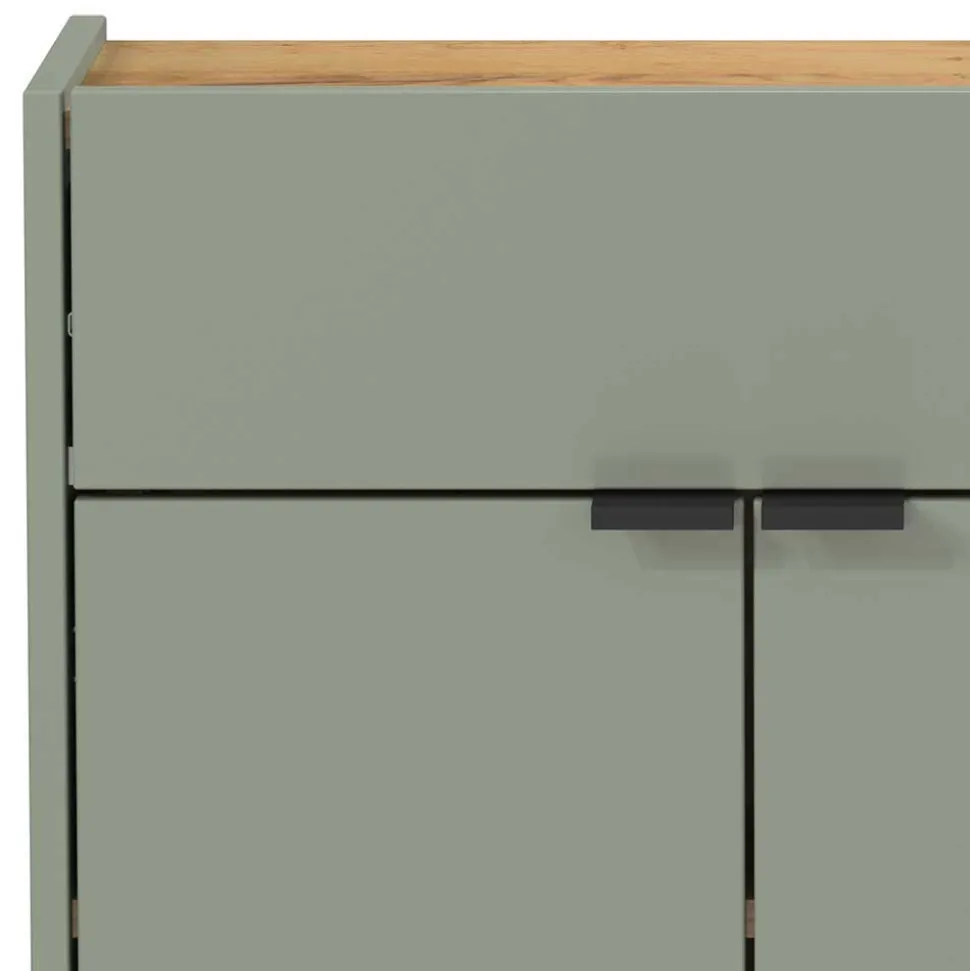 Hängendes Vertiko & runder Spiegel - Point (zweiteilig)