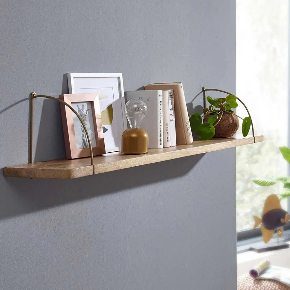 Hängeregal aus Mangoholz mit Metall - Leiria