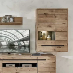 Hängeschrank mit Glas in Wildeiche NB - Zelio